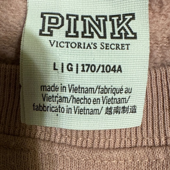 PINK Victoria's Secret Cozy Pink and Gray Sweatshirt - Picture 3 of 3